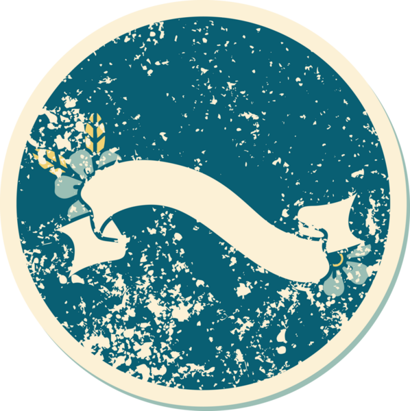 Bir pankartın ve bir insanın çizdiği çiçeklerin sembolik dövmeli resmi