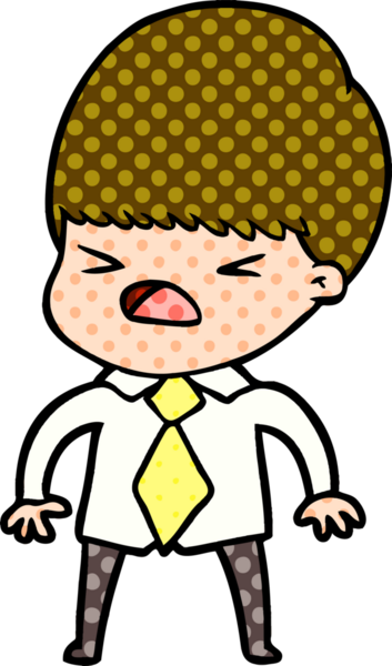 Çizgi film bir insan tarafından çizilmiş stresli adam