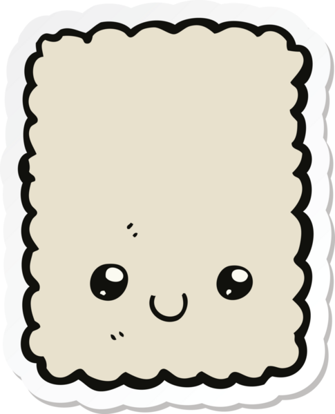 Bir insan tarafından çizilmiş karikatür bisküvisi.