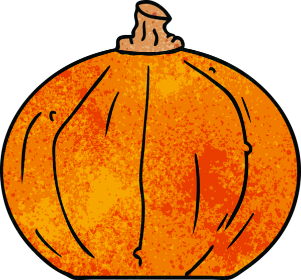 İnsan eliyle çizilmiş bir balkabağı karalaması.