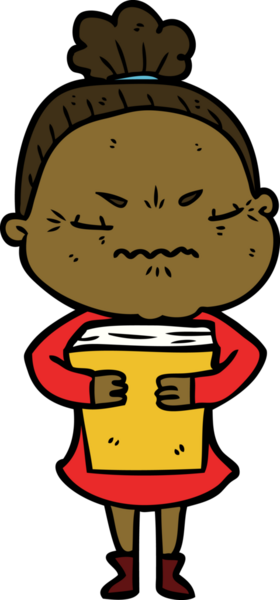 Çizgi film bir insan tarafından çizilmiş yaşlı bir kadın tarafından rahatsız edildi.