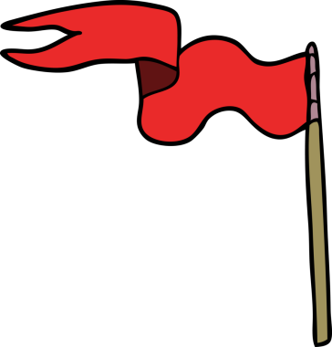 Bir insan tarafından çizilmiş karalama bayrağı.