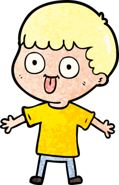 Bir insan tarafından çizilmiş çizgi film adamı.