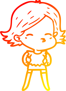 Bir insan tarafından çizilmiş bir karikatür kadın çizimi