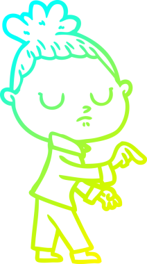 Bir insan tarafından çizilmiş soğuk bir çizgi film çizimi.