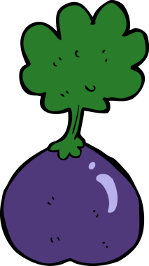 Bir insan tarafından çizilmiş sebze çizgi filmi.