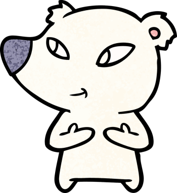 Bir insan tarafından çizilmiş kutup ayısı karikatürü