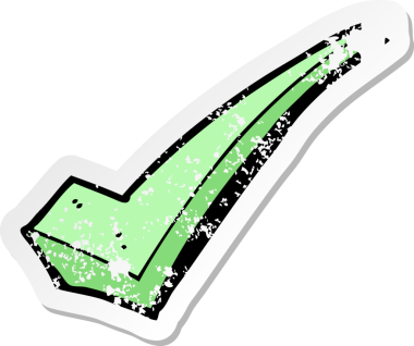 Bir insan tarafından çizilmiş pozitif kene sembolünün gerilimli retro yapıştırması