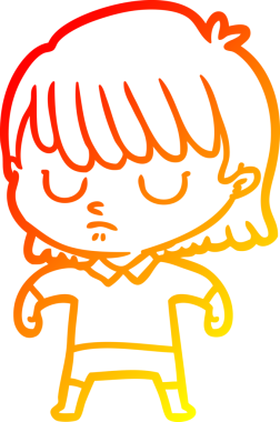 Bir insan tarafından çizilmiş bir karikatür kadın çizimi