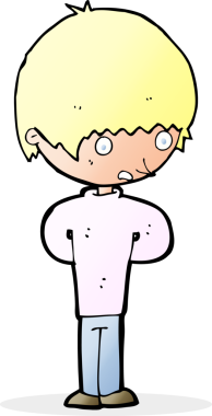 bir insan tarafından çizilmiş sinirli bir çocuk.