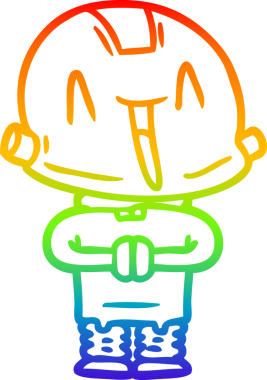 gökkuşağı gradyan çizgisi bir insan tarafından çizilmiş robot çizgi