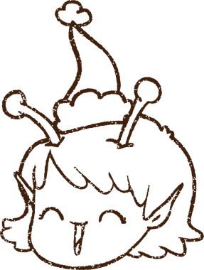 Bir insan tarafından çizilen Mutlu Uzaylı Kömür Çizimi