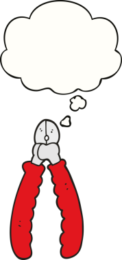 Bir insan tarafından çizilmiş düşünce baloncuklu kerpeten.