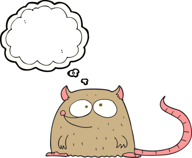 Bir insan tarafından çizilmiş serbest çizim baloncuk çizgi film faresi