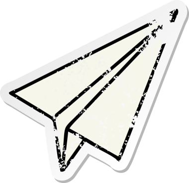 Bir insan tarafından çizilmiş karikatür kağıdına yapıştırılmış.