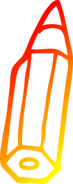 Bir insan tarafından çizilmiş karikatür renkli kalemin sıcak gradyan çizimi