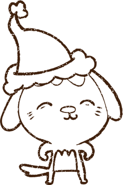 Bir insan tarafından çizilmiş Noel Köpeği Kömürü