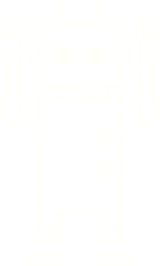 Bir insan tarafından çizilen robot tebeşiri.