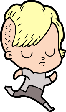 Bir insan tarafından çizilmiş karikatür kadın.