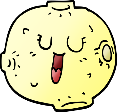 Bir insan tarafından çizilmiş parlak ay karalaması