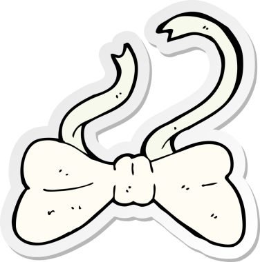 Bir insan tarafından çizilmiş karikatür papyonunun çıkartması.