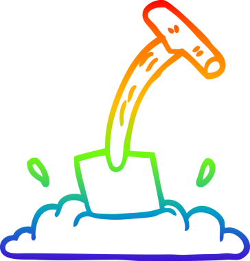 gökkuşağı gradyan çizgi çizimi bir insan tarafından çizilmiş bir maça