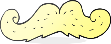 Bir insan tarafından çizilmiş serbest çizim bıyık.