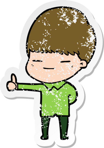 Bir insan tarafından çizilmiş kendini beğenmiş bir çizgi film karakterinin sıkıntılı çıkartması.