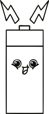 Bir insan tarafından çizilmiş bir pilin çizgi çizimi