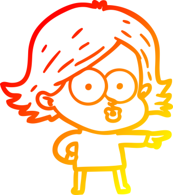 Bir insan tarafından somurtulmuş çizgi film kızı çizimi.