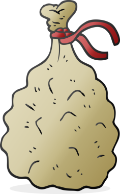 Bir insan tarafından çizilmiş el yazması bir karikatür çuvalı