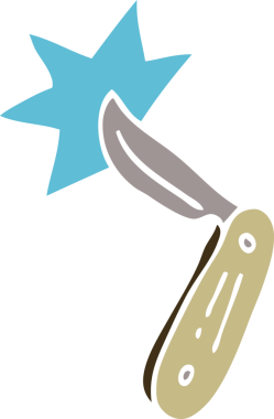 Bir insan tarafından çizilmiş karalama çakısı.