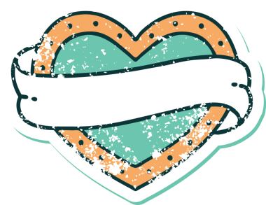 Bir insan tarafından çizilmiş kalp ve bayrağın sembolik depresif dövme şekli