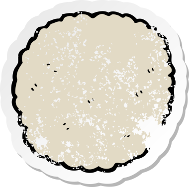 Bir insan tarafından çizilmiş karikatür bisküvisi.