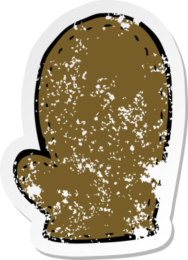 Bir insan tarafından çizilmiş karikatür fırın etiketi.