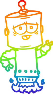 gökkuşağı gradyan çizgisi bir insan tarafından çizilmiş robot çizgi