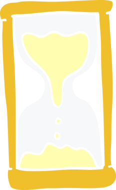 Bir insan tarafından çizilmiş karalama kum saati.