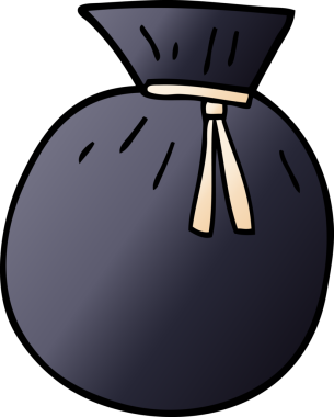 Bir insan tarafından çizilmiş karalama çuvalı.