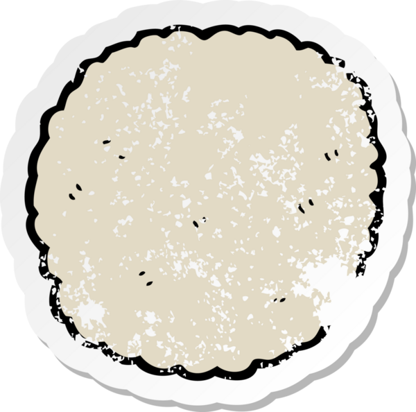 Bir insan tarafından çizilmiş karikatür bisküvisi.