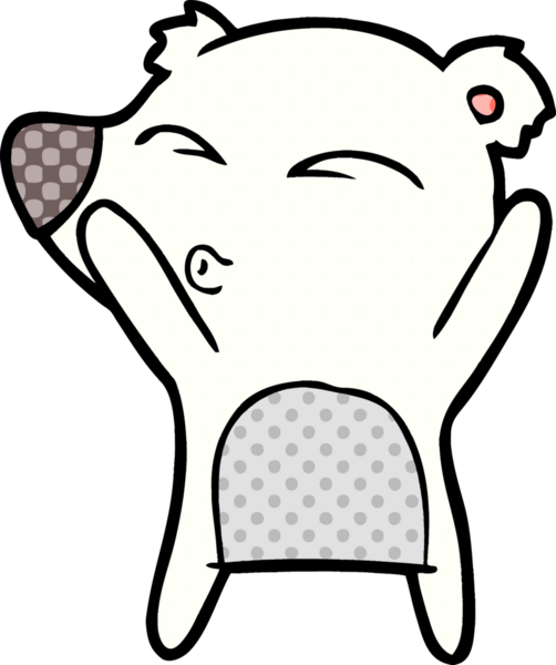 Bir insan tarafından çizilmiş kutup ayısı karikatürü