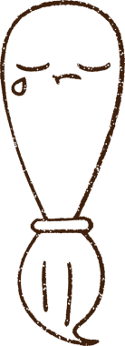 Ağlayan Boya Fırçası Kömür Bir insan tarafından çizilmiş