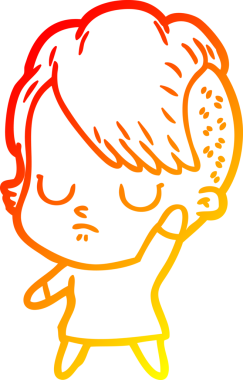 Bir insan tarafından çizilmiş bir karikatür kadın çizimi