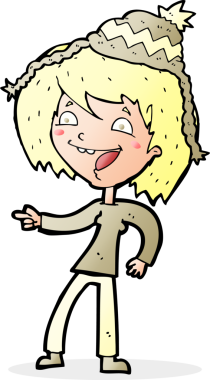 Bir insan tarafından çizilmiş şapkalı bir kadın.