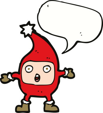 Bir insan tarafından çizilmiş komik bir noel yaratığı.