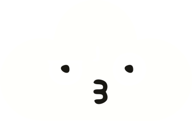 Bir insan tarafından çizilmiş beyaz bulutun düz renkli retro karikatürü