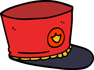 Bir insan tarafından çizilmiş karalama resmi şapka.