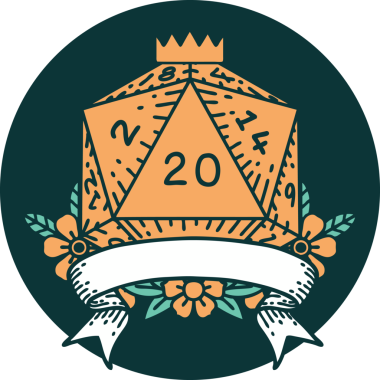 Bir insan tarafından çizilen 20 kritik vuruşun simgesi