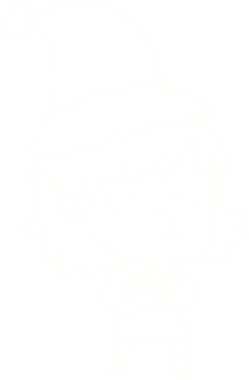 Bir insan tarafından çizilen Noel Elf Tebeşiri