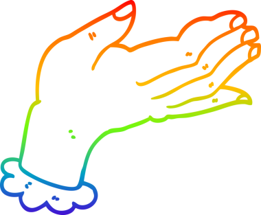 gökkuşağı gradyan çizimi bir insan tarafından çizilmiş bir çizgi el