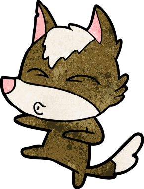 Bir insan tarafından çizilmiş bir kurt düdüğü.